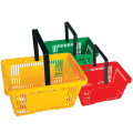 Fábrica diretamente vender rodas de cesto compras plástico plástico cesta compras rolamento pequeno cesto de compras